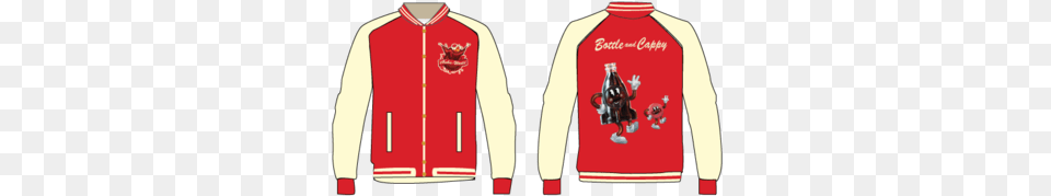 Bottle Amp Cappy Nuka Cola Varsity Jacket Sweater, Clothing, Coat, Shirt, Sleeve Png