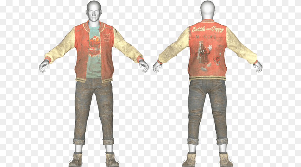 Bottle And Cappy Red Jacket Amp Jeans Illustration, Vest, Pants, Clothing, Child Free Transparent Png