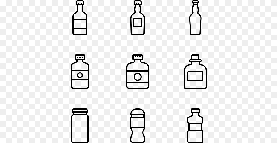 Bottle And Containers Water Bottle Vector Icon, Gray Png