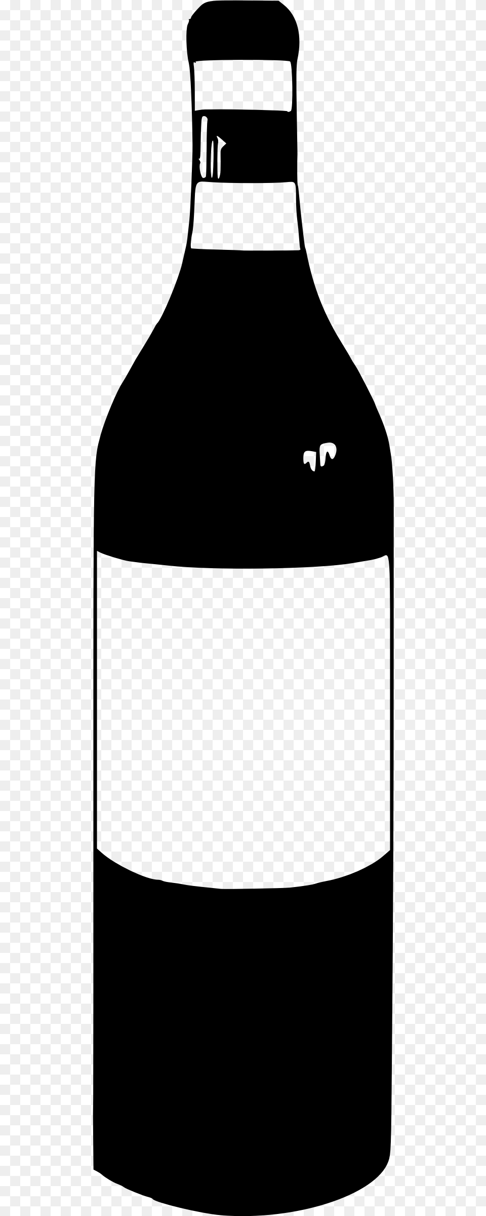 Bottle Black And White Wine Bottle Clipart, Gray Png Image
