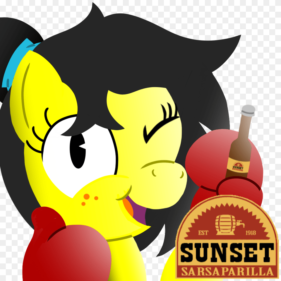 Bottle Boxing Gloves Earth Pony Fallout Freckles Sunset Sarsaparilla, Advertisement, Baby, Person, Poster Free Transparent Png