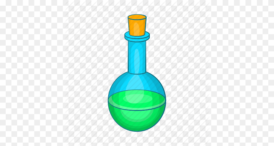 Bottle Cartoon Cork Green Liquid Medicine Potion Icon, Glass, Jar, Sphere, Pottery Png Image