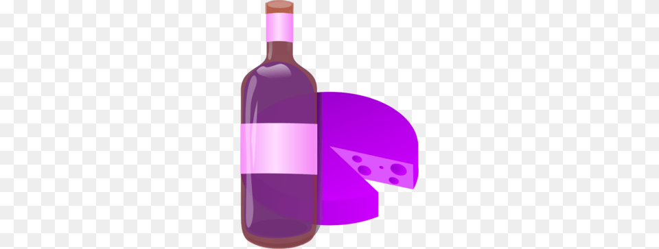 Bottle Clipart, Alcohol, Beverage, Liquor, Purple Png Image