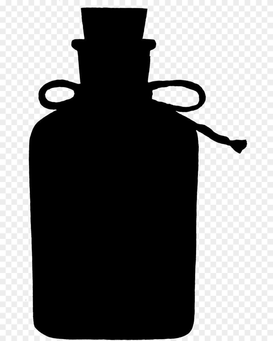 Bottle Cord Silhouette Free Photo Potion Bottle Silhouette Free, Gray Png Image