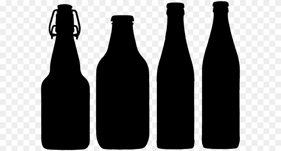 Bottle Drinking Drink Silhouette Drinking, Gray Free Png Download