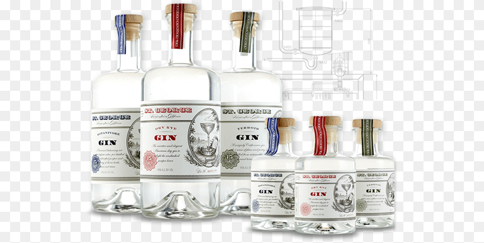 Bottle Gins St George Botanivore Gin, Alcohol, Beverage, Liquor Png Image