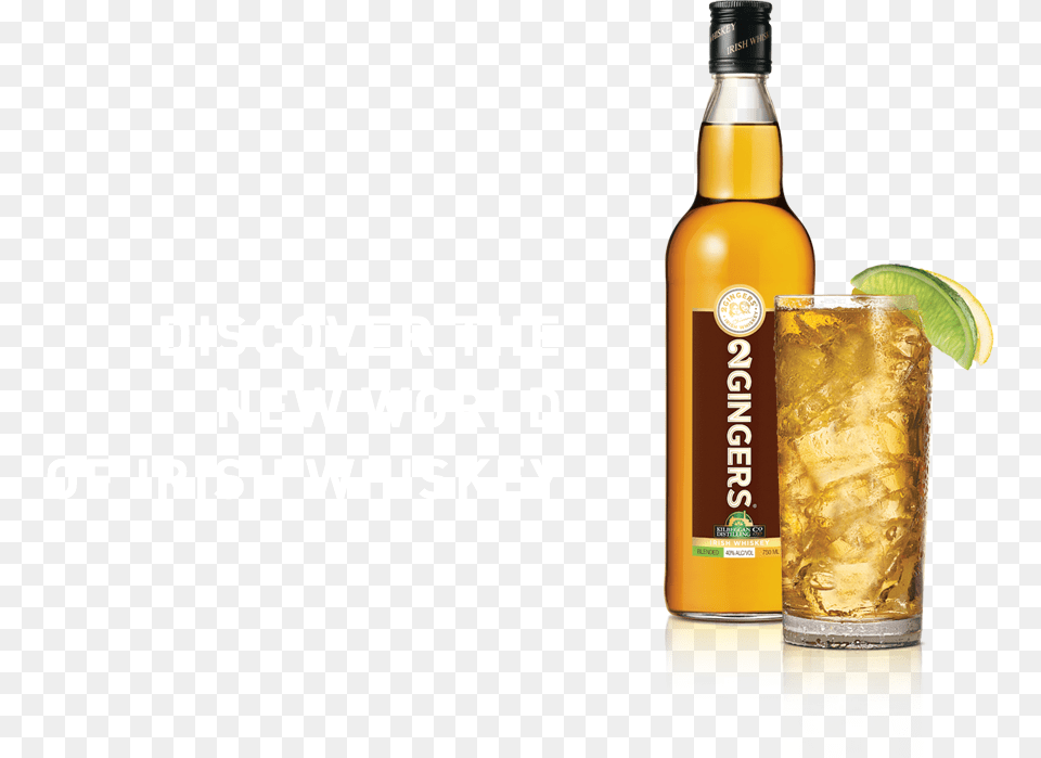 Bottle Glass 2 Gingers Whiskey, Alcohol, Beverage, Liquor, Beer Free Transparent Png