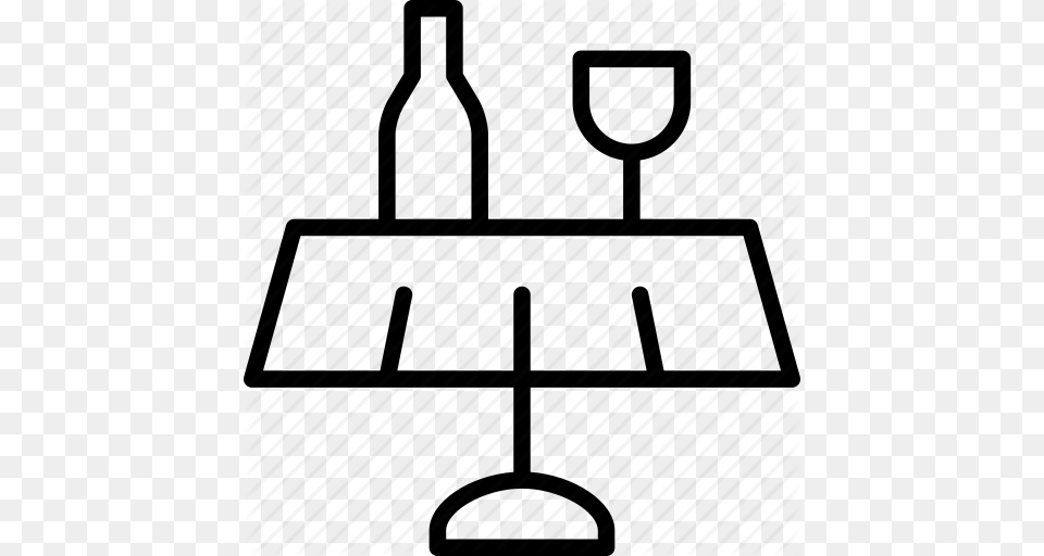Bottle Glass Meal Restaurant Serving Table Wine Icon, Lamp Png Image