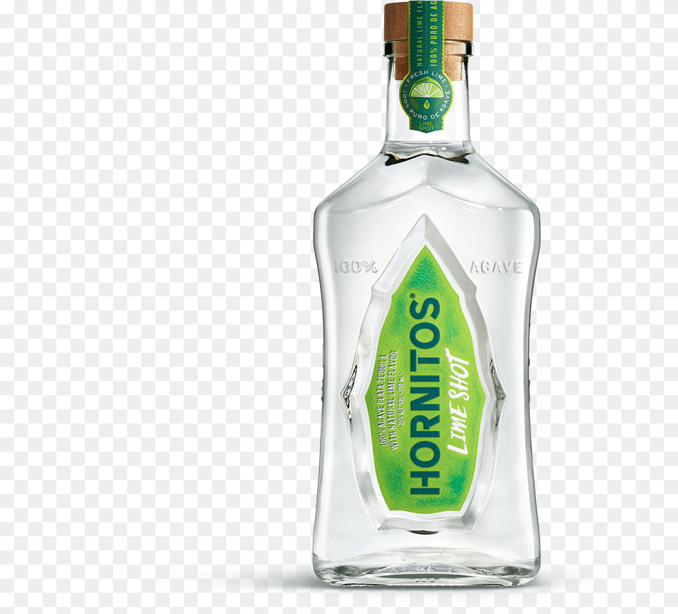 Bottle Limeshot Standing Hornitos Silver Tequila, Alcohol, Beverage, Liquor, Cosmetics Png Image