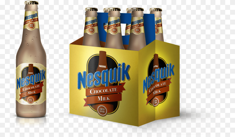 Bottle Nesquik Bottle Limited Edition, Alcohol, Beer, Beer Bottle, Beverage Free Png Download