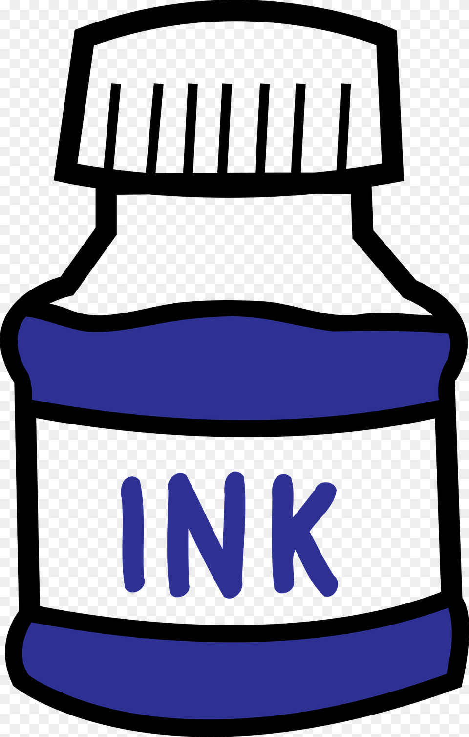 Bottle Of Blue Ink Clipart, Ink Bottle Free Png Download