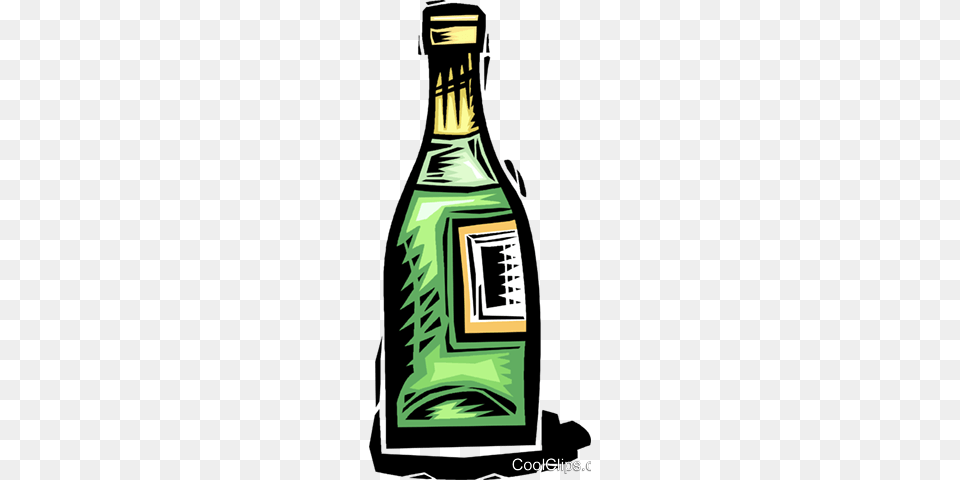 Bottle Of Champagne Royalty Free Vector Clip Art Illustration, Alcohol, Beverage, Food, Ketchup Png