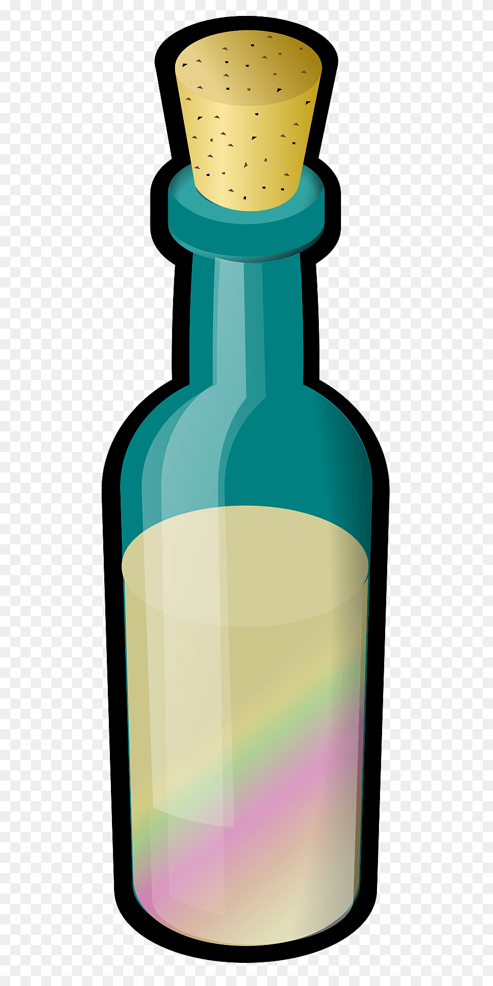 Bottle Of Colored Sand With Cork Clipart, Cosmetics, Perfume Free Transparent Png