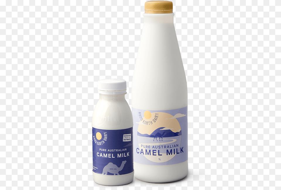 Bottle Of Good Earth Dairy Milk Camel Milk Australia, Food, Beverage Png