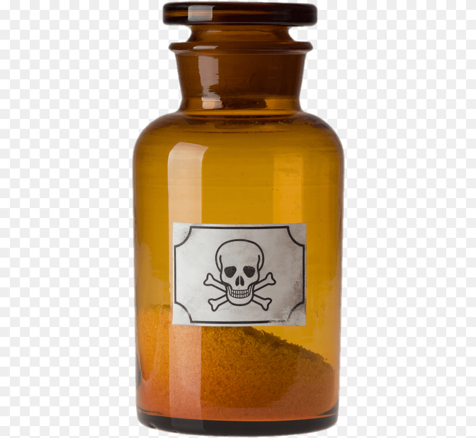 Bottle Of Poisonous Mixture Skull And Bones Design Shower Curtain, Jar, Pottery, Cosmetics, Perfume Free Transparent Png