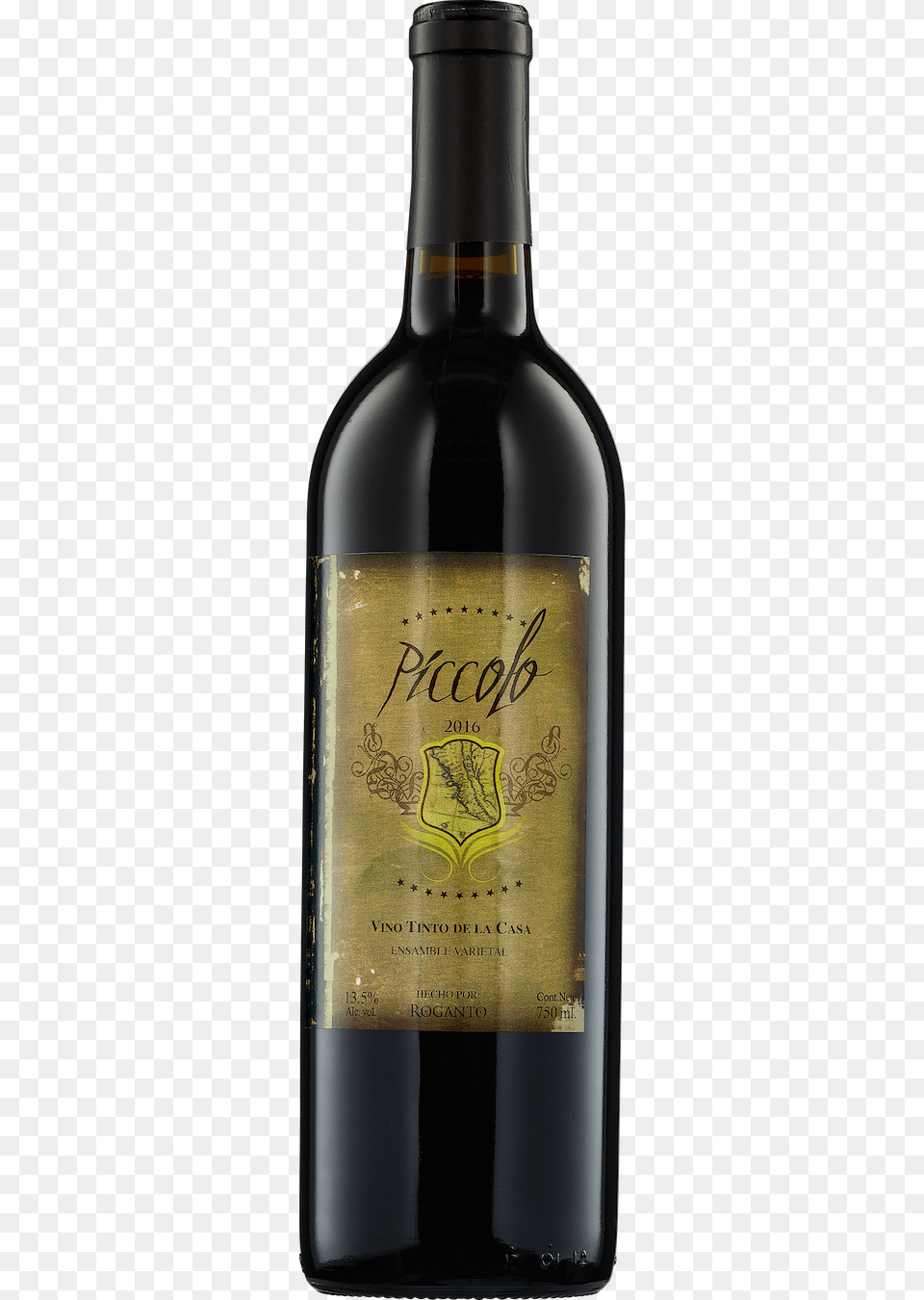 Bottle Of Roganto 2016 Red Blend Piccolo Glass Bottle, Alcohol, Beverage, Liquor, Wine Free Png