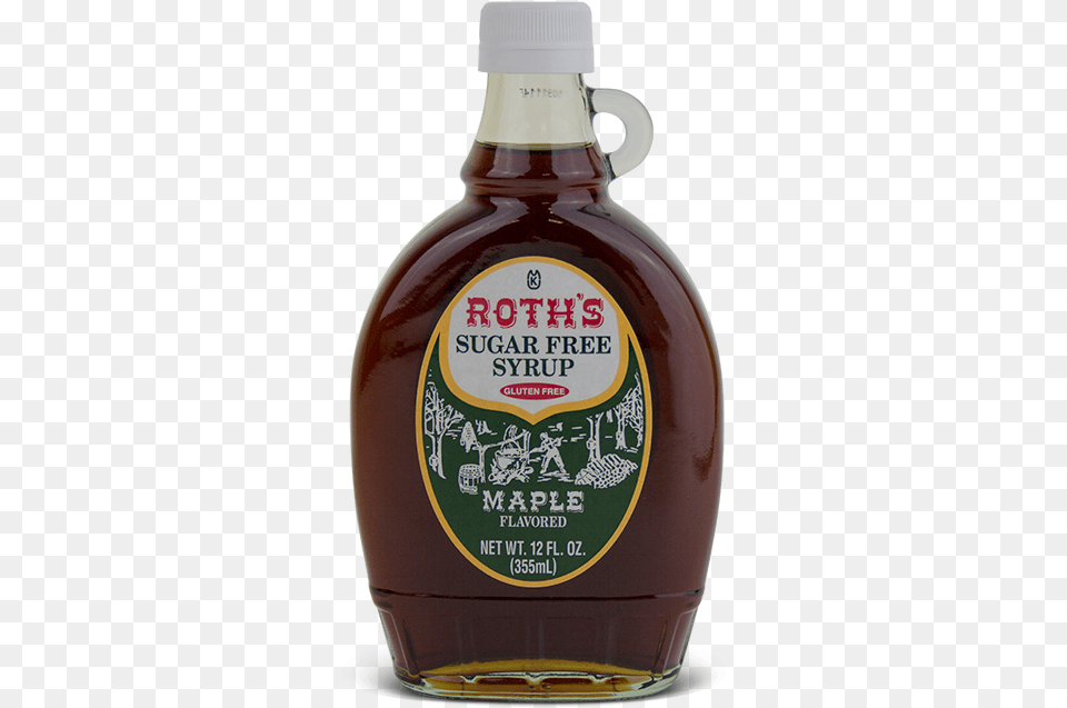 Bottle Of Roth S Sugar Maple Flavored Syrup Bottle, Food, Seasoning, Ketchup Free Transparent Png