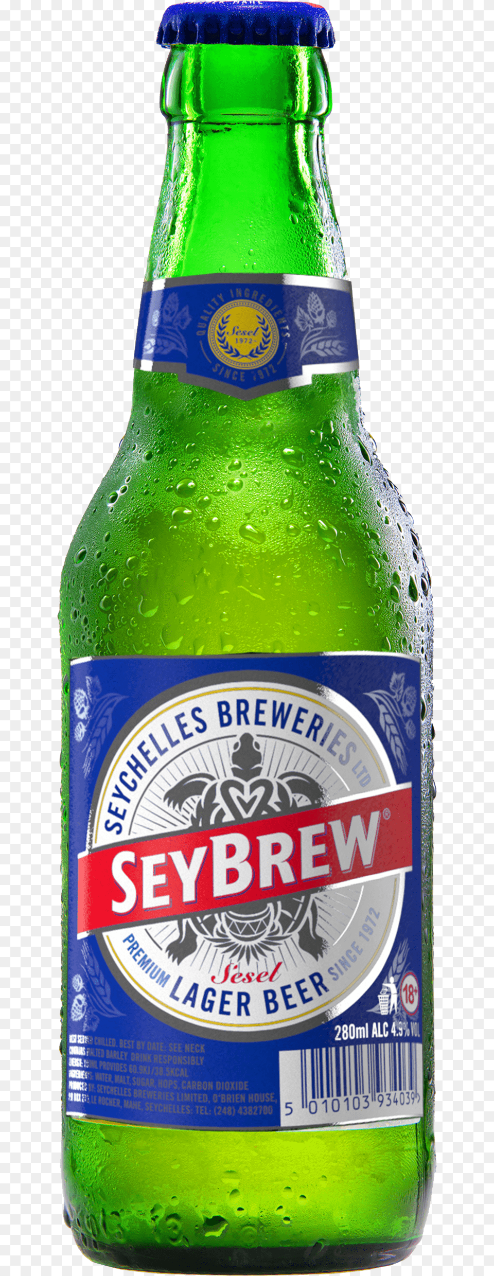 Bottle Of Seybrew Seychelles Beer, Alcohol, Beer Bottle, Beverage, Lager Free Png Download