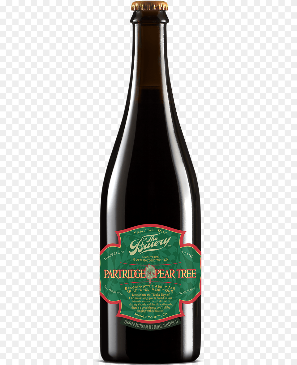 Bottle Of The Bruery Patridge In A Pear Tree Bruery 9 Ladies Dancing, Alcohol, Beer, Beverage, Liquor Free Png