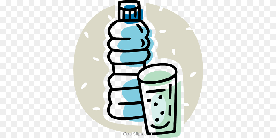 Bottle Of Water And A Cup Royalty Free Vector Clip Art, Water Bottle, Ammunition, Grenade, Weapon Png