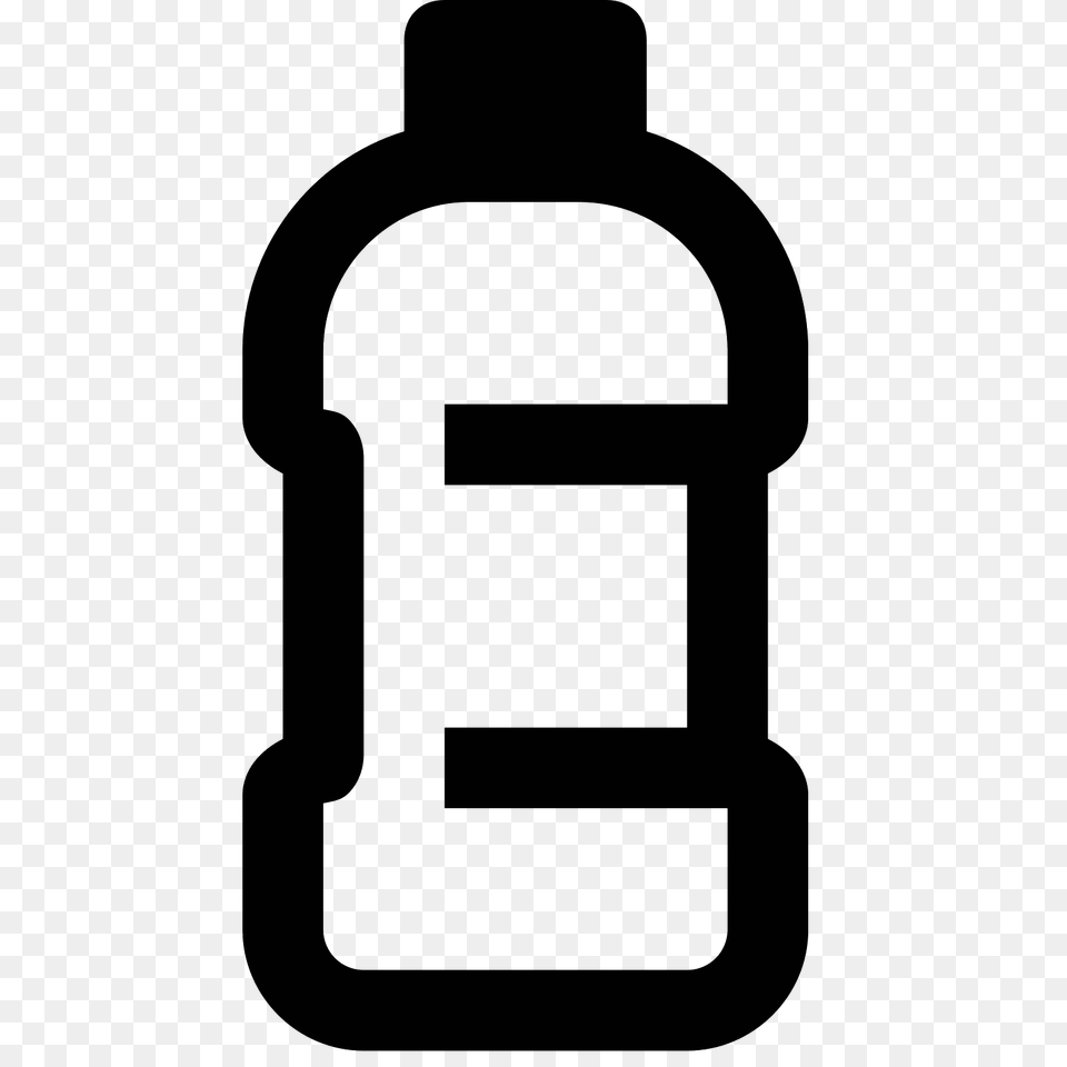 Bottle Of Water Icon, Gray Png