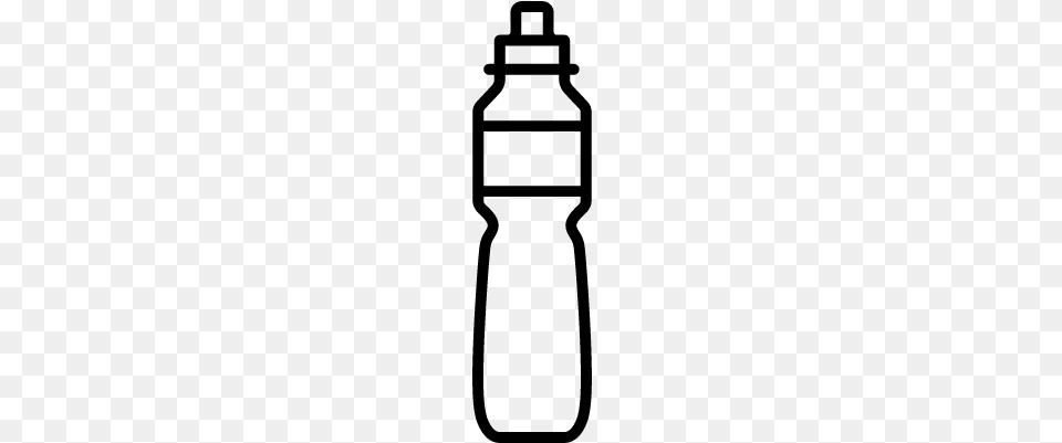 Bottle Of Water Vector Outline Of A Water Bottle, Gray Free Png Download