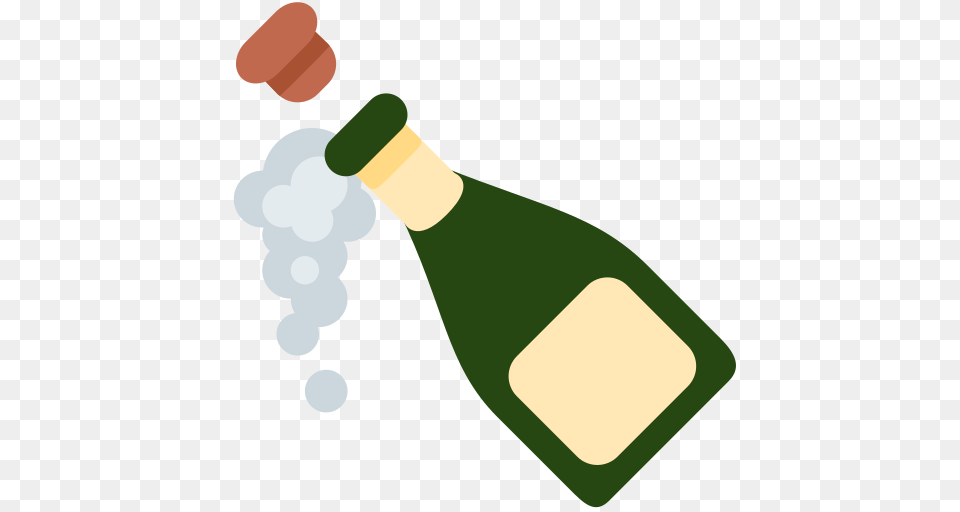 Bottle With Popping Cork Emoji, Alcohol, Beverage, Liquor, Wine Free Png