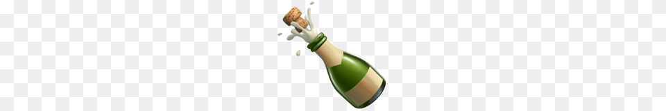 Bottle With Popping Cork Emoji On Apple Ios, Appliance, Blow Dryer, Device, Electrical Device Png