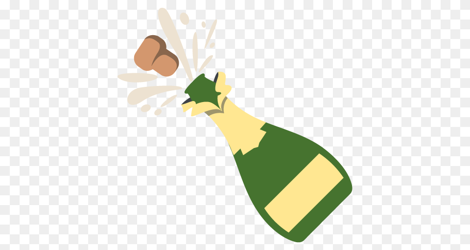 Bottle With Popping Cork Emoji Vector Icon Free Download Vector, Alcohol, Beverage, Liquor, Wine Png Image