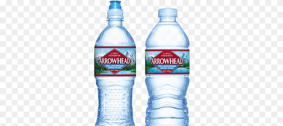 Bottled Water Arrowhead Brand Mountain Spring Arrowhead Spring Water, Beverage, Bottle, Mineral Water, Water Bottle Free Transparent Png