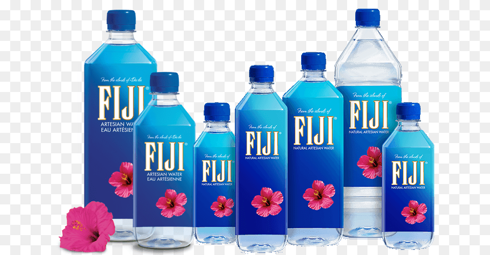 Bottled Water Clipart Fiji Water Big Bottle, Water Bottle, Beverage, Mineral Water, Flower Png Image