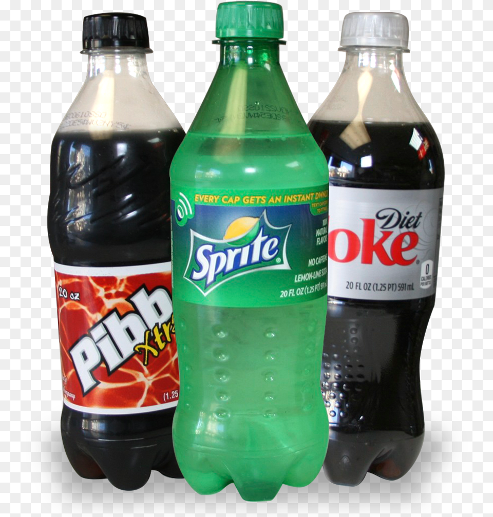 Bottles Mr Pibb Sprite Diet Coke Coca Cola, Beverage, Soda, Bottle, Pop Bottle Free Png Download