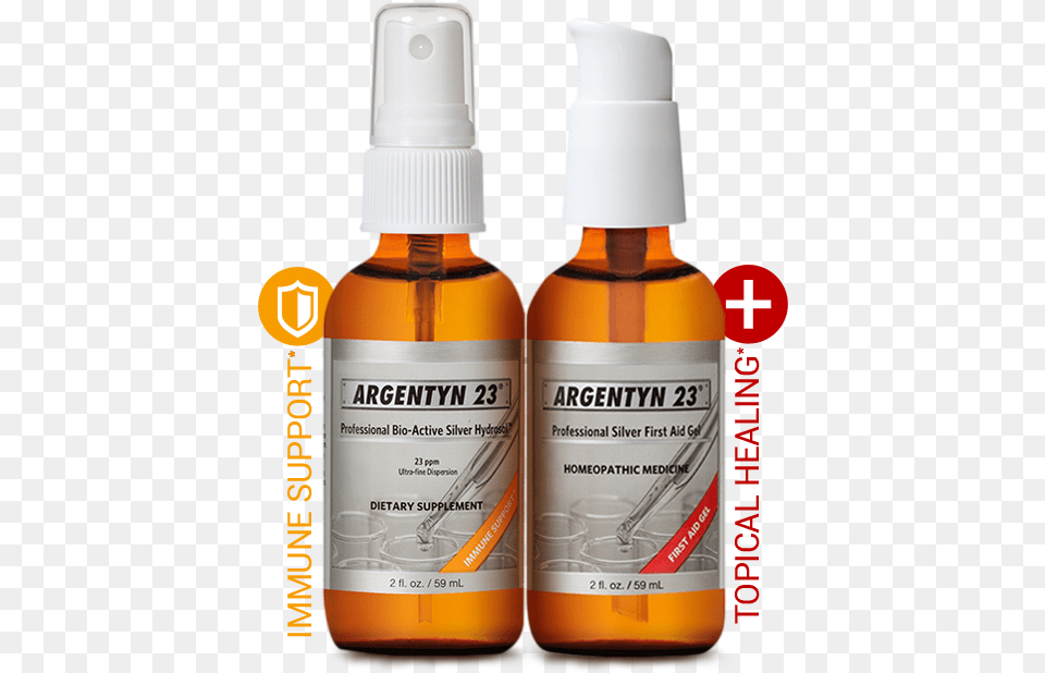 Bottles Of Argentyn 23 Products Cosmetics, Bottle, Perfume, Tin Free Png