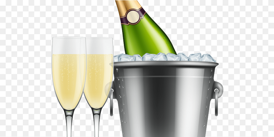 Bottles Of Champagne Background, Glass, Bottle, Bucket, Alcohol Free Png