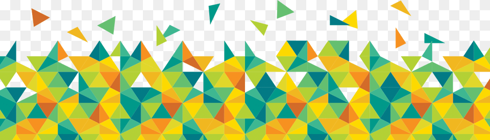 Bottom Banner Of Triangle Decorations Triangle, Pattern, Texture, Art Free Png Download