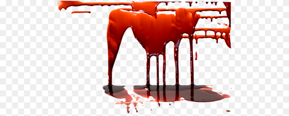 Bottom Refelected Flowing Blood Photoshop Puddle Of Blood, Cutlery, Fork, Food, Ketchup Free Png Download