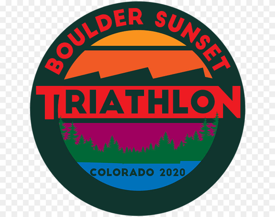 Boulder Sunset Triathlon, Badge, Logo, Symbol, Sticker Free Transparent Png
