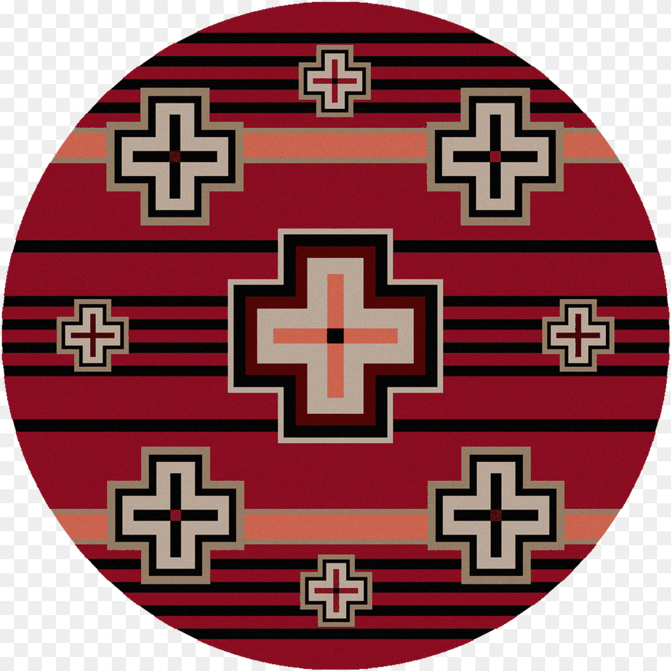 Bountyred Round Rug By American Dakota Circle, First Aid, Home Decor Free Transparent Png