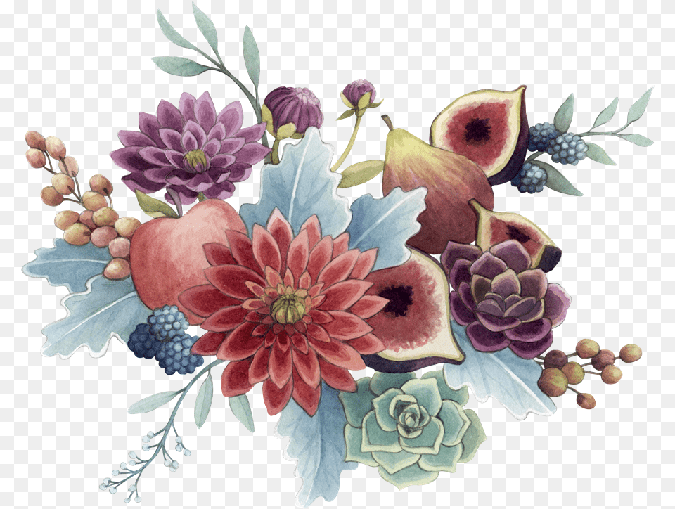 Bouquet, Art, Dahlia, Plant, Floral Design Free Png Download