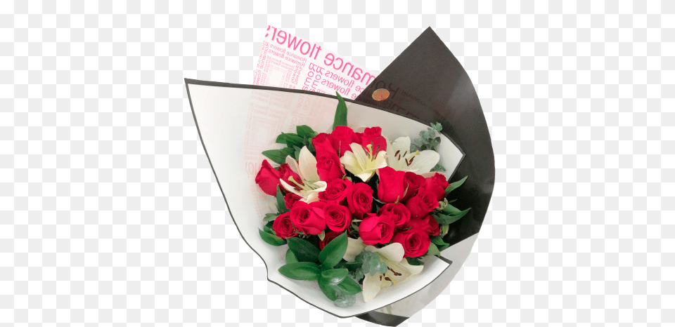 Bouquet 24 Rosas Rojas Y Lilys Crafts Hobbies, Flower, Flower Arrangement, Flower Bouquet, Plant Free Png Download