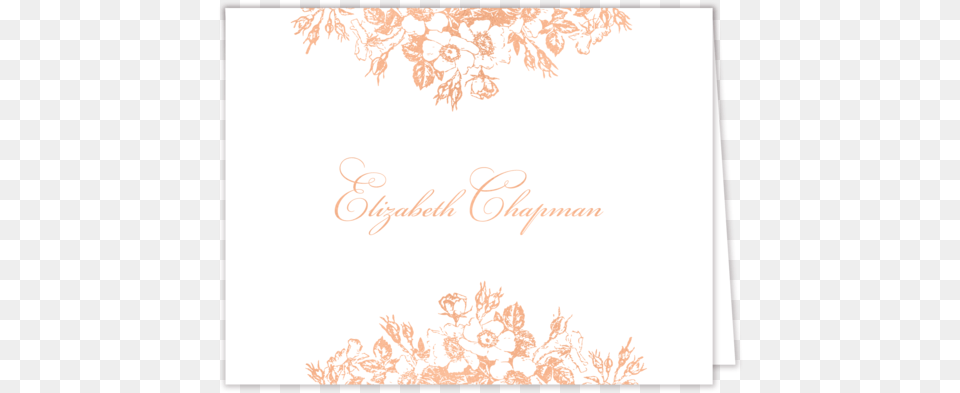 Bouquet Border Foil Pressed Folded Note Wedding Invitation, Art, Floral Design, Graphics, Pattern Png Image