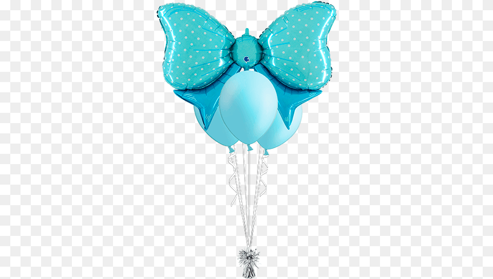 Bouquet De Globos Lazo Azul Goluboj Bantik Kartinka Dlya Detej, Balloon Png Image