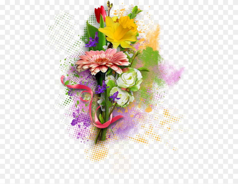 Bouquet De Printemps Tube Spring Flowers Bouquet De Fleurs Printemps, Art, Floral Design, Flower, Flower Arrangement Free Png Download