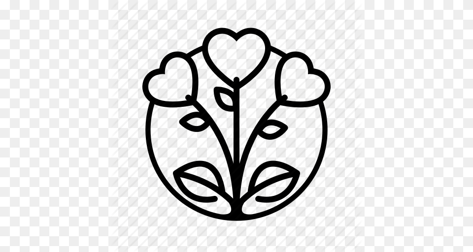 Bouquet Flower Heart Love Romance Rose Valentine Icon Free Png
