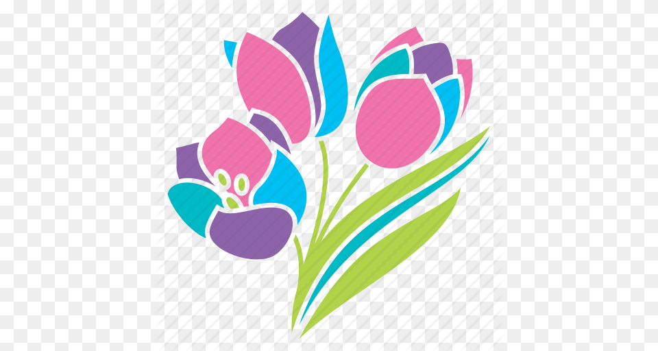 Bouquet Flowers Nature Pastel Season Spring Tulips Icon, Art, Floral Design, Graphics, Pattern Png Image