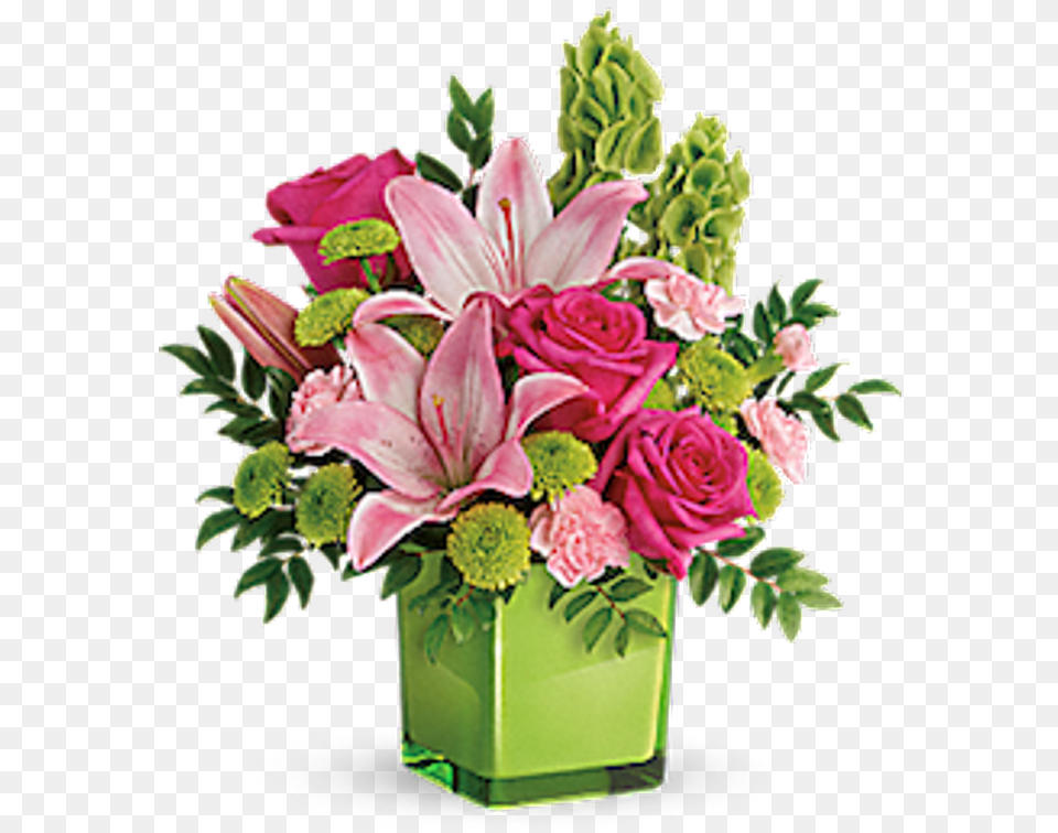 Bouquet In Spanish Love With Lime Teleflora, Art, Floral Design, Flower, Flower Arrangement Free Png Download