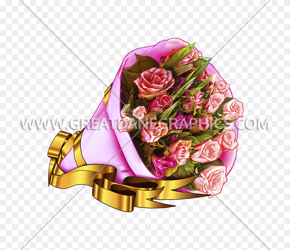 Bouquet Of Roses Production Ready Artwork For T Shirt Printing Lovely, Flower Bouquet, Plant, Flower Arrangement, Flower Png Image