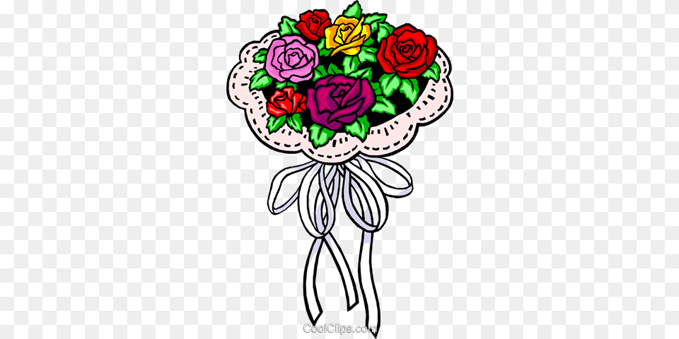 Bouquet Of Roses Royalty Vector Clip Art Illustration, Plant, Pattern, Graphics, Flower Bouquet Free Png Download