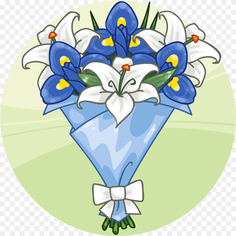 Bouquet Pale Blue Bouquet Iris, Flower, Flower Arrangement, Flower Bouquet, Plant Png Image