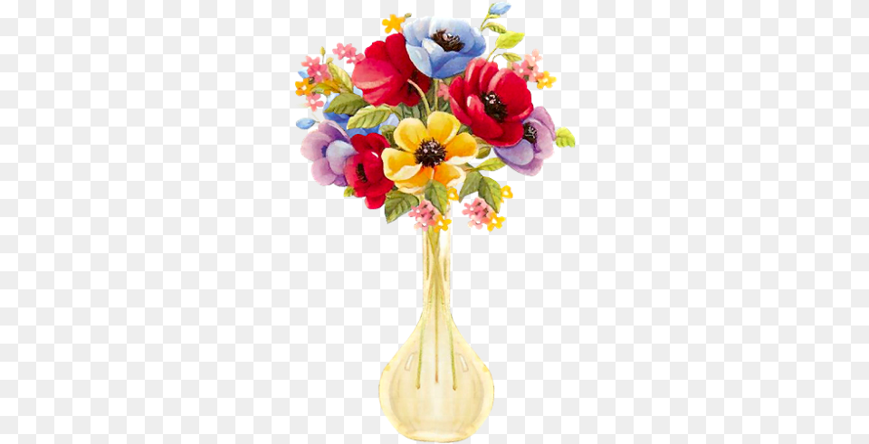 Bouquet Vector Anemone Picture Bouquet, Vase, Spoon, Pottery, Plant Png